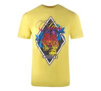 Cavalli Class Unisex Adult Diamond Tiger T-Shirt / XL Yellow SY1322