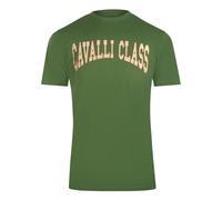 Cavalli Class Varsity Logo Military Green T-Shirt - XXL - XXL