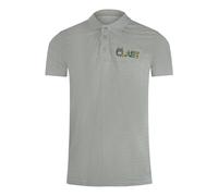 Cavalli Class Vibrant Floral Logo Grey Polo Shirt - XXL