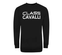 Cavalli Class Womens Bolted Logo Black Sweatshirt Cotton - Size X-Large