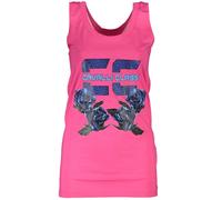 Cavalli Class Womens Floral Print Tank Top - Poppy Cotton - Size Large