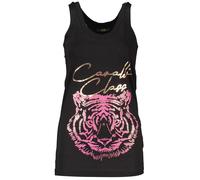 Cavalli Class Womens Graphic Print Tank Top - Black Cotton - Size Medium
