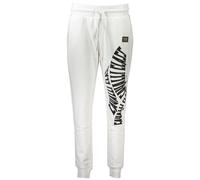 Cavalli Class Womens Graphic Sweatpants - White Cotton - Size Small