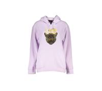Cavalli Class Women's Hooded Fleece Sweatshirt with Logo Print in Purple | Size: Large Cavalli Class Purple L