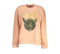 Cavalli Class Women's Jaguar Sweatshirt Peach in Pale Pink | Size: Large Cavalli Class Pale Pink L