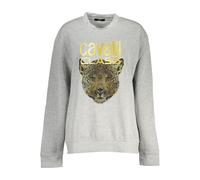 Cavalli Class Womens Jaguar Sweatshirt Relaxed Fit - Grey Cotton - Size Medium
