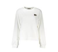 Cavalli Class Womens Knitwear Pullover Sweater - White Cotton - Size X-Large
