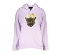 Cavalli Class Women's Leopard Hoodie Purple Ca28862 in Light Grey | Size: 2XL Cavalli Class Light Grey 2XL