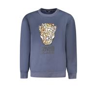 Cavalli Class Women's Leopard Print Crew Neck Sweatshirt in Blue | Size: Large Cavalli Class Blue L