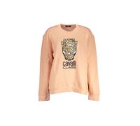 Cavalli Class Women's Long Sleeve Fleece Sweatshirt with Printed Logo in Pink | Size: Small Cavalli Class Pink S