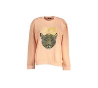 Cavalli Class Women's Long-Sleeved Fleece Sweatshirt with Printed Logo - Pink Sweaters | Size: XL Cavalli Class Pink XL