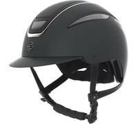 Cavalliero Elite Equestrian Helmet, Equestrian Helmet for Women, Optimum Ventilation, Leatherette Belts, Removable Upholstery, Hard Outer Cap with ABS, Black, L/59-61cm