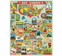 Cavallini 1000 Piece Puzzle, See America (PZL/USA)