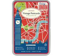 Cavallini - Carte Postale - London - Tin of 18 Postcards - 9 Designs/2 Per Design