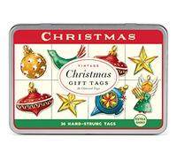 Cavallini & Co. Christmas Ornaments Vintage Glittered Gift Tag Set
