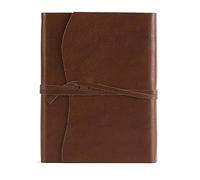 Cavallini & Co. Roma Lussa 13 x 18cm Soft Bound Leather Journals with Flap and Tie Closure - Chocolate (416 Pages)