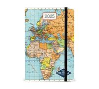 Cavallini & Co. Vintage Map 2025 Pocket Weekly Planner, 4"x6"