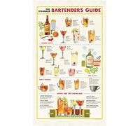 Cavallini Papers & Co. Bartender's Guide Tea Towel, Multicolor