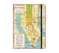 Cavallini Papers & Co. Notebook New York City Map 144 Pages Featuring Classic Cream Lined Paper Stock, 6 x 8