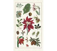 Cavallini Papers & Co. Vintage Christmas Botanica Cotton Tea Towel
