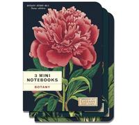 Cavallini - Set of 3 Mini Notebooks - Botany - Lined, Blank & Graph Interiors