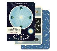 Cavallini - Set of 3 Mini Notebooks - Celestial - Lined, Blank & Graph Interiors