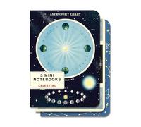 Cavallini - Set of 3 Mini Notebooks - Celestial - Lined, Blank & Graph Interiors