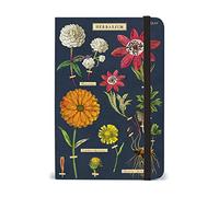 Cavallini - Small Lined Pocket Notebook 4x6ins - Herbarium - 256 Pages with Elastic Enclosure