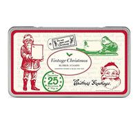 Cavallini Vintage Christmas Rubber Stamps x 6 stamps & Ink Pad Gift Set by Cavallini Papers & Co Inc