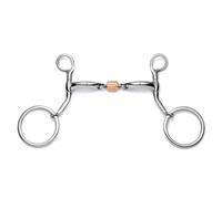 Cavalon Loose Shank 3-Piece Copper Center Roller Balanced Curb Bit (5.5")