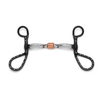 Cavalon Teardrop Shank 3-Piece Cricket Roller Silver Dotted Curb Bit (5")