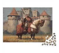 Cavalry of The Medieval Kingdom Jigsaw Puzzles. 1000pcs (75x50cm) Whimsical Challenge Toy for Educational Games Gifts