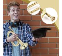 Cavalry Trumpet Brass - 30.5cm Battalion Bugle Wind Instrument, Gold Toy Taps Bugle, Export Brass Trumpet For School Drum And Bugles Corps, Band & Orchestra Musical Instrument