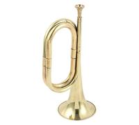 Cavalry Trumpet Brass - Elegant Toy Trumpet, Golden Bugle for Band Orchestra | Lightweight musical horn with clear resonance, instrument festival parade militry School Stage Entertain