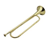Cavalry Trumpet Bugle,Trumpet Bugle - Gold Plated Brass Cavalry Bugle Horn | B Flat Bugle Brass Bugle Horn, Retro Standard Trumpet Musical Instrument for