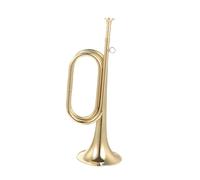 Cavalry Trumpet Bugle with Copper Finish, Golden School Band Bugle for Beginners - for Easter Events & Practice