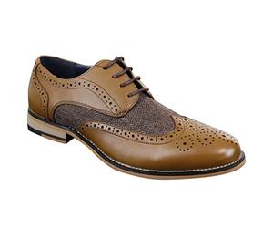 Cavani Horatio Real Leather Tan Gatesby Brogues Casual Designer Retro Shoes 08-42