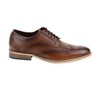 House Of Cavani Mens Oxford Shoes with Modern Pattern - UK 9 - Tan