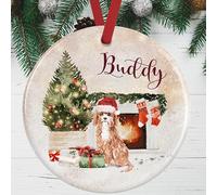 Cavapoo Christmas Ornament - Personalised Tree Decoration - Customised Gift Boxed Ceramic Bauble - Custom Pet Memorial Keepsake - Dog Lover Gift - UK Made Festive Holiday Decor