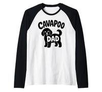 Cavapoo Dad Cute Dog Owner Doodle Puppy Father Humor Doggy Raglan Baseball Tee