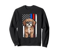 Cavapoo Dog American Flag Sweatshirt