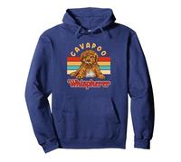 Cavapoo Dog Owner Retro Vintage Cavapoo Whisperer Pullover Hoodie, Adult Unisex, Navy Blue, XX-Large