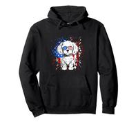Cavapoo Dog USA Flag Pullover Hoodie