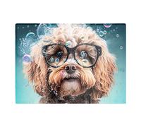 Warren Reed Designer Cavapoo Dog With Glasses Splashart Chopping Board