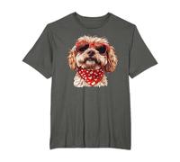 Cavapoo Heart Bandana Cool Cavapoo Valentine’s Day Dog Lover T-Shirt