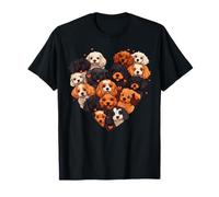 Cavapoo Heart-shaped Cute Cavapoo Valentine’s Day Dog Lover T-Shirt