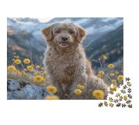Cavapoo Jigsaw Puzzles Puzzles for Adults Kids. 1000 Pieces Cute Dog Great Gifts Challenge Toy Educational Games Home Decoration for Educational Games Gifts 1000pcs (75x50cm)