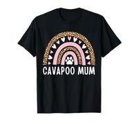 Cavapoo Mum Mummy Rainbow Leopard Mothers Day Cavapoo Lover T-Shirt