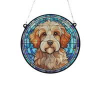 Cavapoo Stained Glass Effect Suncatcher Gift for Dog Lovers - 19cm