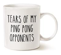 CavaStar Ping Pong Gift, Ping Pong Mug, Tears Of My Ping Pong Opponents, Funny Ping Pong Mug, Table Tennis Player Gift Friend White 11oz or 15oz Ceramic Tea Cup